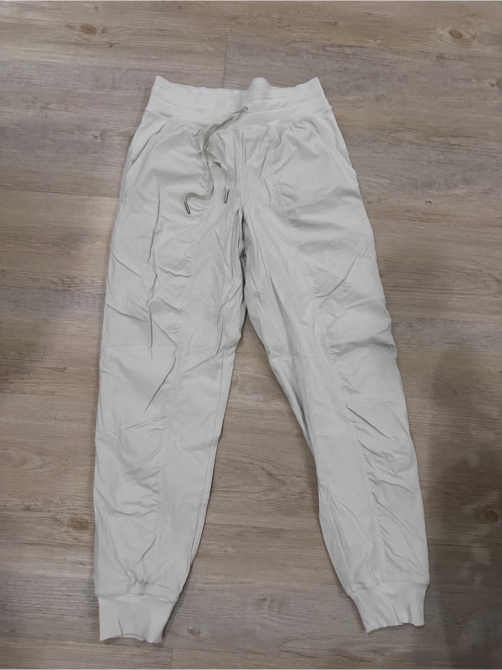 lululemon athletica Cream Ribbed Waistband Joggers